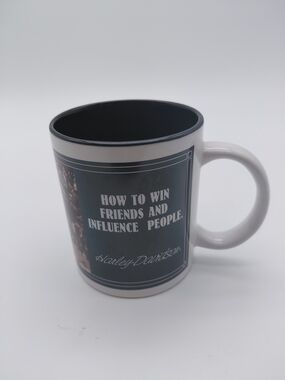 1993 Harley-Davidson Black and White How to Win Friends and Influence People Mug
